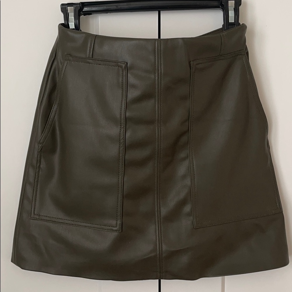 Faux leather skirt